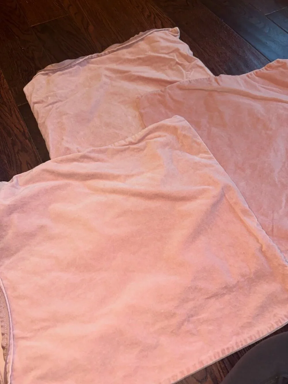 IKEA Sanela Pink Velvet Cushion Covers Square Throw Pillow Case Set of 3